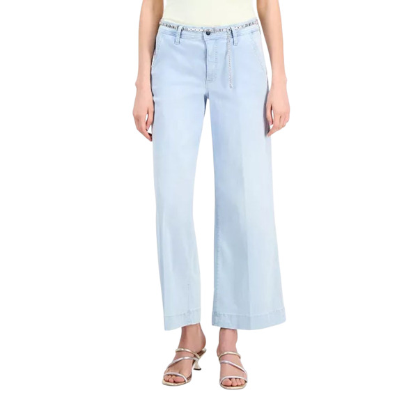 Guess Zoya Wide Leg Crop Trouser Jeans Nuage Light Wash Ankle Mid Rise 31 x 29 - Picture 1 of 14